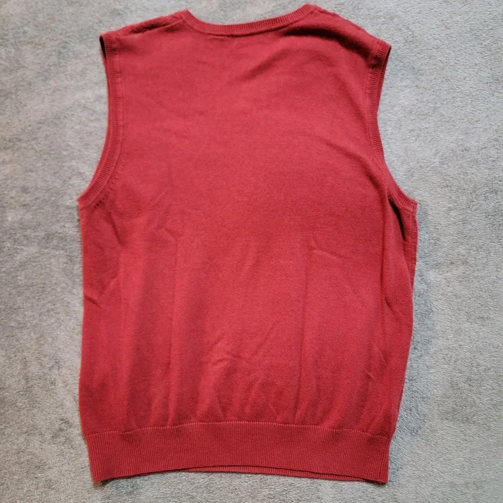 Alan Flusser Men's Red Sweater Vest‎ Sz M